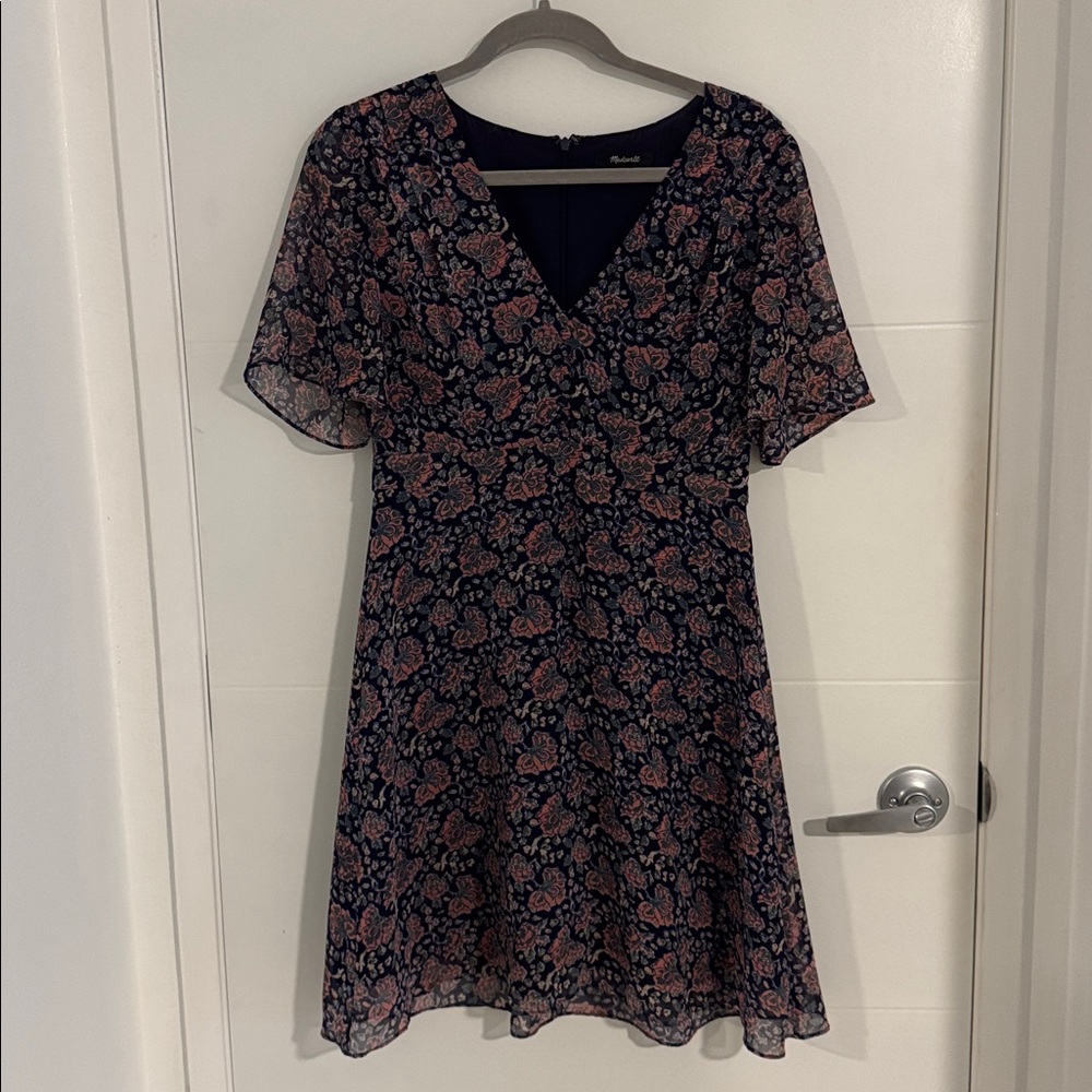 Madewell Navy Floral Dress
